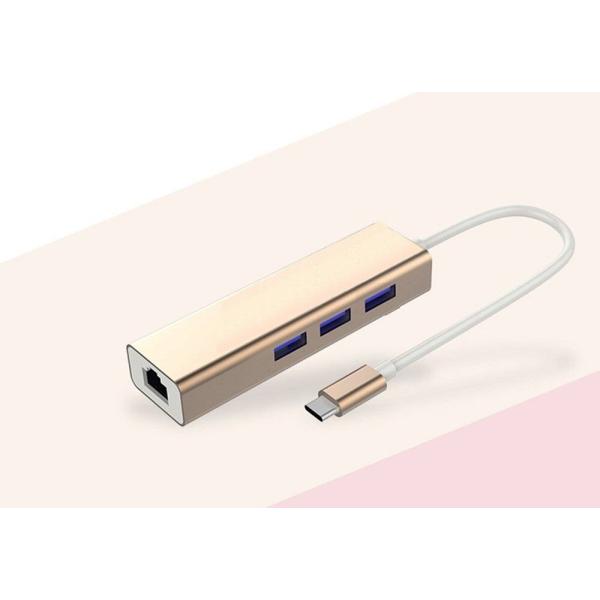 【送料無料】Type-C to USB3.0 USB type C ハブ USB3.0 USBポートR45有線LANアダプター付き 1000 Mbpsの高速伝送 12インチMacBook ChromeBook Pixel Smart-pho...