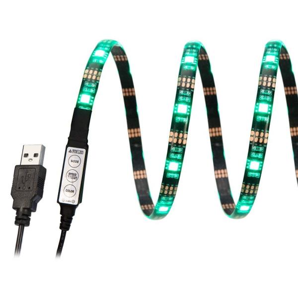 USB電源 5M LED テープライト LEDテレビバックライトキット、 SMD5050 RGB LEDテープ 高輝度 高品質 防水 LEDテープライト DC/5V〜24V 両面テープ 間接照明 正面発光 LEDイルミネーション