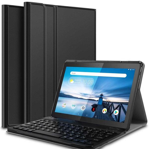 4�J���[/ 10.1�C���` / Lenovo Tab M10 (TB-X605F/L) / Lenovo Tab B10 (TB-X505F) / NEC LAVIE Tab E (PC-TE410JAW) �L�[�{�[�h�t�P�[�X US�z�� ���ȓ��͑Ή�
