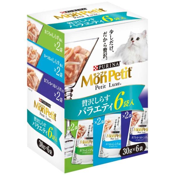 他サイト： モンプチ プチリュクスパウチ 贅沢しらすバラエティ 180gの商品画像