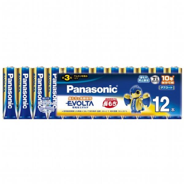 Panasonic LR6EJ/12SW パナソニック LR6EJ12SW EVOLTA エボルタ 単3形 アルカリ乾電池 12本 パック