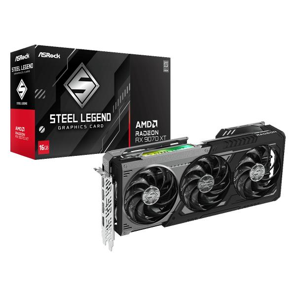 グラフィックボード・グラボ・ビデオカード ASRock Radeon 9060 XT Steel Legend 16GB ASRock > AMD Radeon™ RX 9060 XT Steel Legend 16GB OC