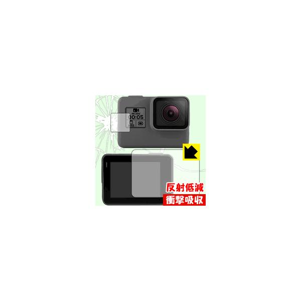 GoPro HERO7 Black / HERO6 / HERO5 / HERO ����f�ނŏՌ����z���I�ی�t�B���� �Ռ��z���y���˒ጸ�z (���C���p/�T�u�p)