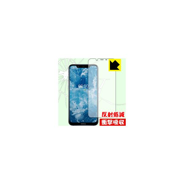 Nokia 8.1 ����f�ނŏՌ����z���I�ی�t�B���� �Ռ��z���y���˒ጸ�z (�O�ʂ̂�)