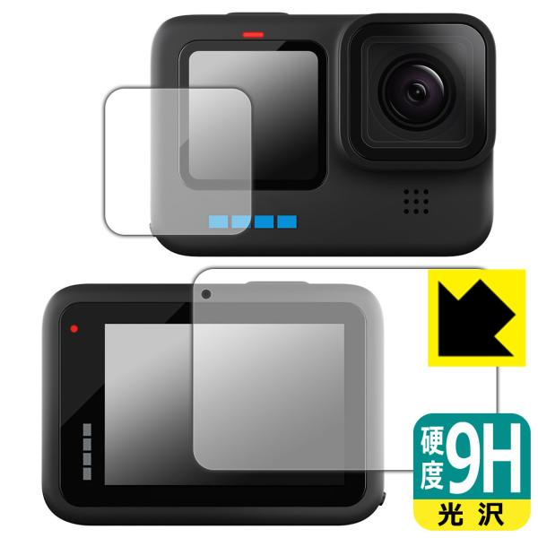 GoPro HERO10 Black PET���t�B�����Ȃ̂ɋ����K���X�����̍d�x�I�ی�t�B���� 9H���d�x�y����z (���C���p/�T�u�p)