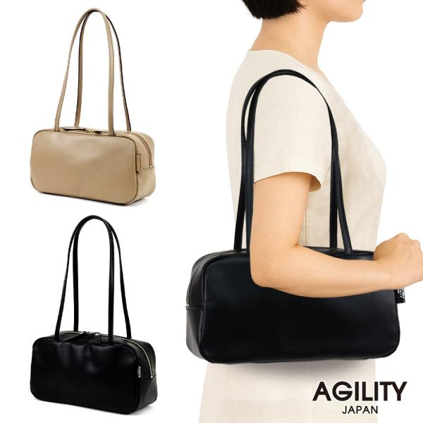 横長 バッグ レディース ミニボストン 肩掛け ロングハンドル 小さめ ペットボトル コンパクト AGILITY affa アジリティアッファ ブリックミニボストン