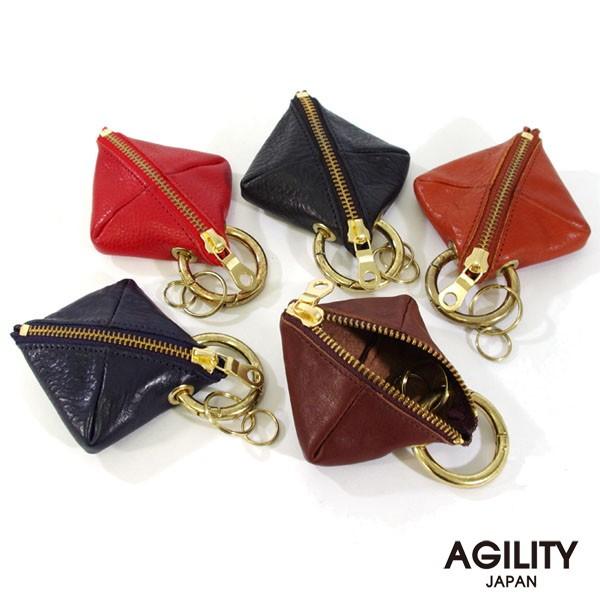【ネコポス】キーケース コインケース カラビナ キーリング キーホルダー 牛革 レザー 本革 日本製 AGILITY affa アジリティ アッファ クローネ[M便 3/3]