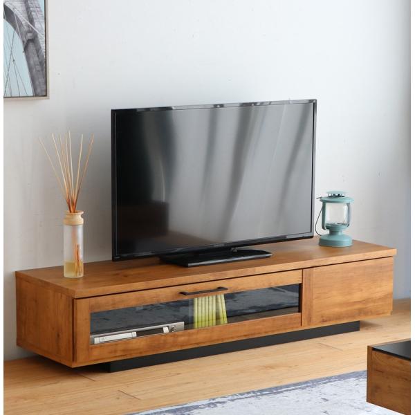 【ぽん】 テレビボード　140cm　完成品　日本製 テレビ台140cm 60インチ対応 完成品 ライトブラウン 日本製