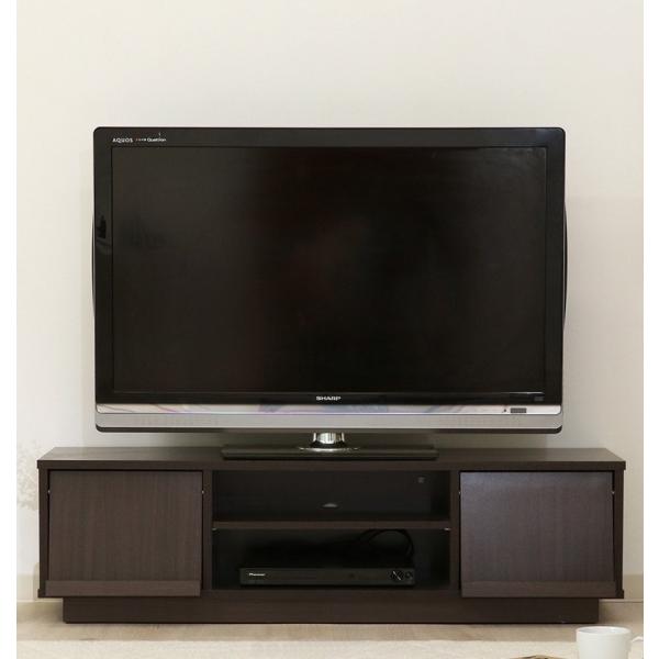 テレビ台119cm 50インチ対応 ブラウン キャスター付き　フラップ扉 テレビ テレビ台119cm 50インチ対応 キャスター付き フラップ扉 ブラウン