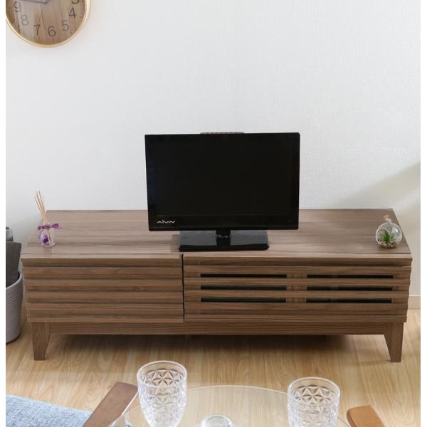 テレビ台120cm 50インチ対応 格子柄 ブラウン テレビボード TV台 TV