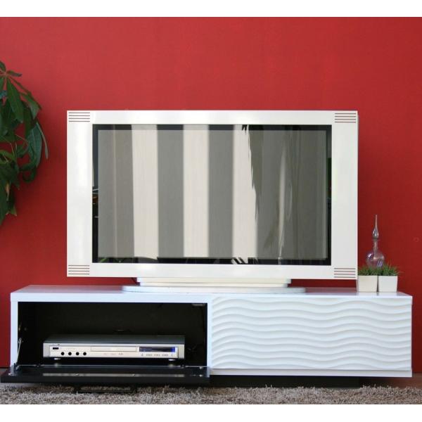 テレビ台120cm 50インチ対応 完成品 ホワイト＆ブラック 日本製