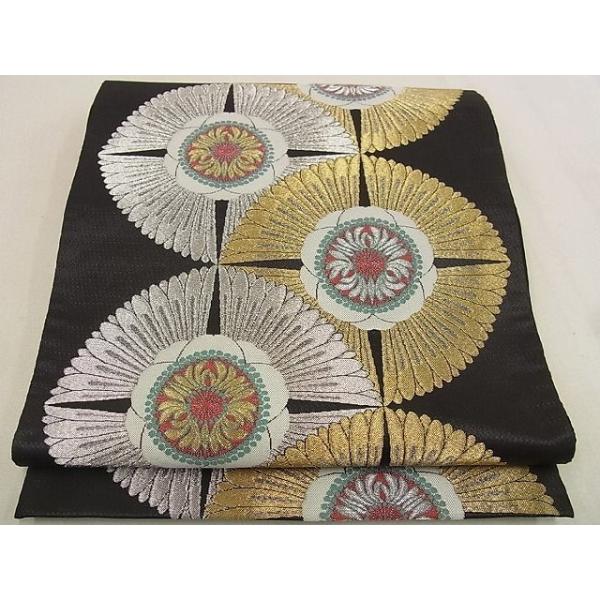 平和屋本店□最高級 人間国宝 北村武資 煌彩錦 六通柄袋帯 花尽くし 金  