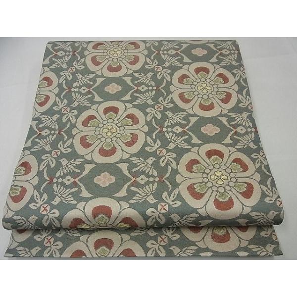 平和屋本店□極上 最高級 人間国宝 北村武資 経錦 六通柄袋帯 菱花鳥文  