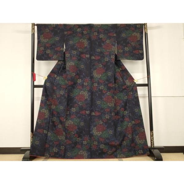 平和屋着物□上質な紬 草花文 正絹 逸品 AAAM1428Agk : 平和屋 - 通販  