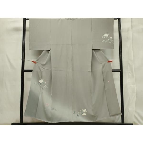 平和屋着物□十日町友禅 女流作家 遠田藤舟 訪問着 枝花文 暈し染め  