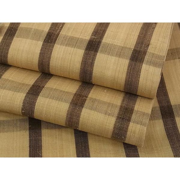 平和屋本店□極上 夏物 芭蕉布 九寸名古屋帯 格子柄 手積み芭蕉糸100  