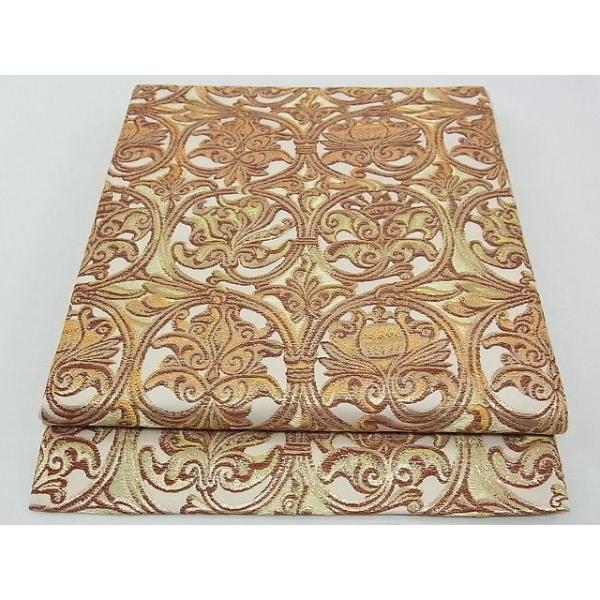 平和屋本店□極上 龍村美術織物 たつむら 六通柄 本袋帯 西欧唐花文  