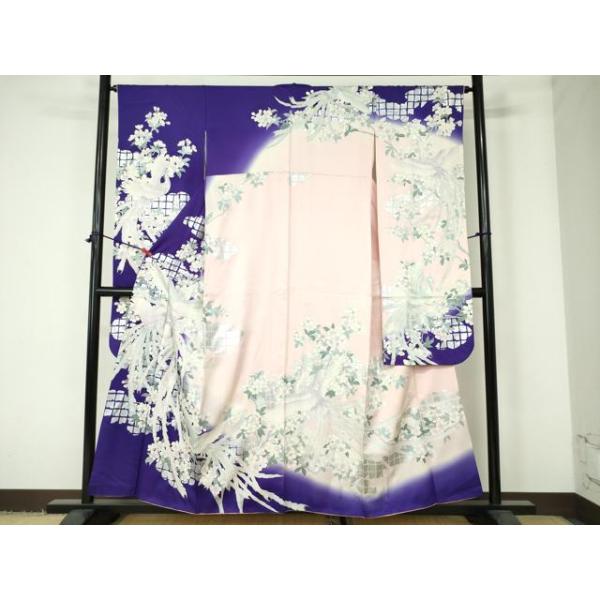 【帯とのまとめ買い値引き】豪華振袖 駒刺繍 舞花文 正絹 帯とのまとめ買い値引き】豪華振袖 駒刺繍 舞花文 正絹 帯との