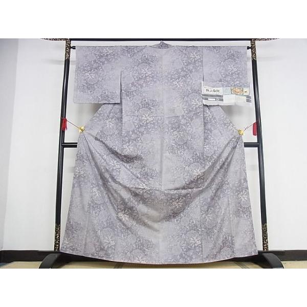 平和屋本店□極上 本場大島紬 白大島 名匠たかし 総絣 桃山絵日記 証紙  