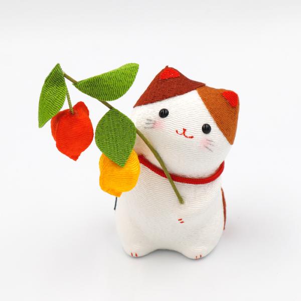 ●セット内容三毛猫（ほおずき付き）本体※虹のオブジェは別売りです。●サイズ外寸　横　64mm×高さ 94mm×奥行 47mm