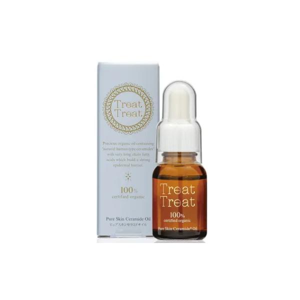 トリートトリート TreatTreatピュアスキン セラミドオイル 15ml　クリア　正規品 完全無添加 オーガニック 天然ヒト型セラミド高濃度配合 美容オイル