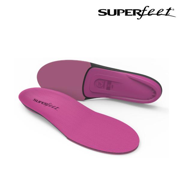 Superfeet All-Purpose Women's High Impact Support Insoles (Berry) - Trim-To-Fit Orthotic Arch Support Inserts for Women's Running Shoes - Professional Grade - Size 4.5-6 Women