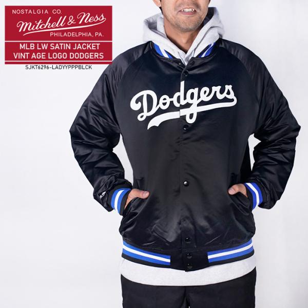 ロサンゼルス・ドジャース ブラックジャケット MITCHELL & NESS MLB LIGHT WEIGHT SATIN JACKET LOS ANGELS