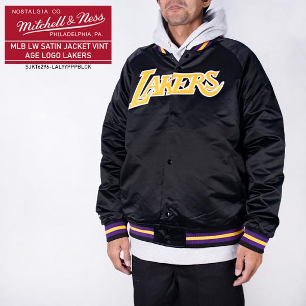 MITCHELL & NESS NBA LIGHT WEIGHT SATIN JACKET LOS ANGELS LAKERS
