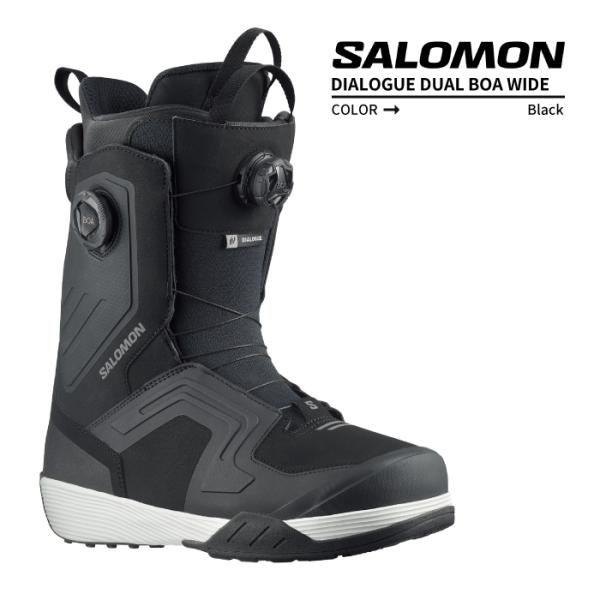 2023-24 SALOMON DIALOGUE DUAL BOA WIDE Black/Black/White サロモン 