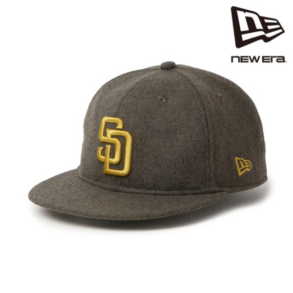 日本正規品 帽子 キャップ ニューエラ NEW ERA 9FIFTY レザーストラップ MLB Wool Melton サンディエゴ・パドレス カーキ 15136996