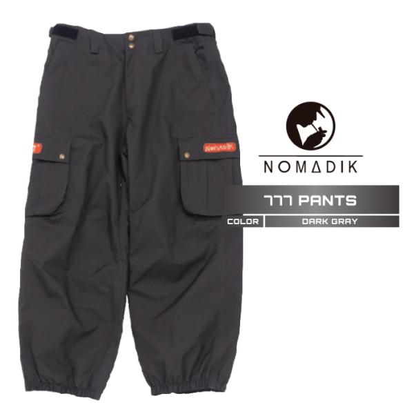 NOMADIK777パンツ　ノマディック777 2025-26 NOMADIK 777 PANTS Dark Grey ノマディック スノーボード