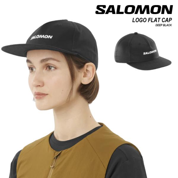 SALOMON LOGO FLAT CAP Deep Black サロモン ロゴ フラット キャップ 帽子 メンズ レディース ユニセックス 2026FW 日本正規品