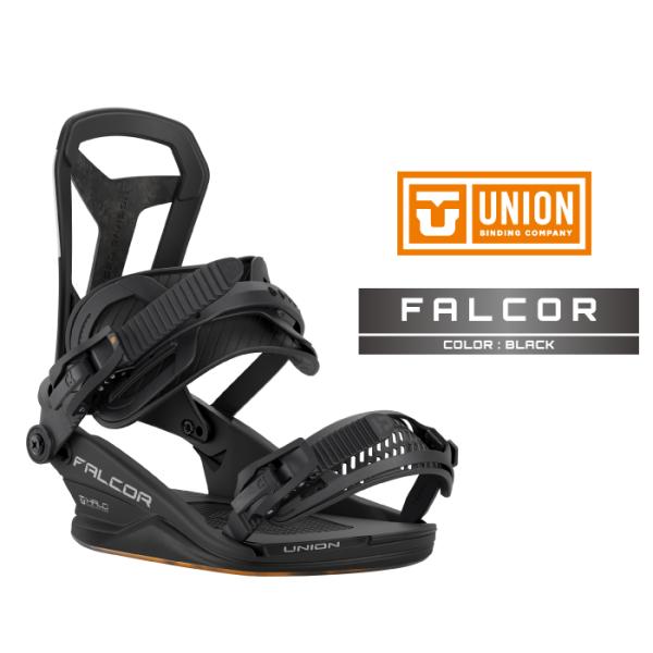 コマ　UNION FALCOR BLACK スノーボードビンディング M UNION BINDING 2025-26 FALCOR Black ユニオン ファルコア