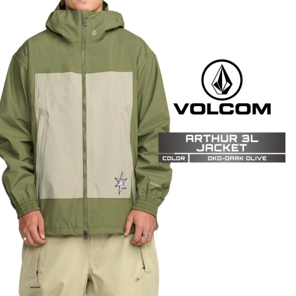 VOLCOM 2025-26 ARTHUR 3L JACKET Dark Olive ボルコム