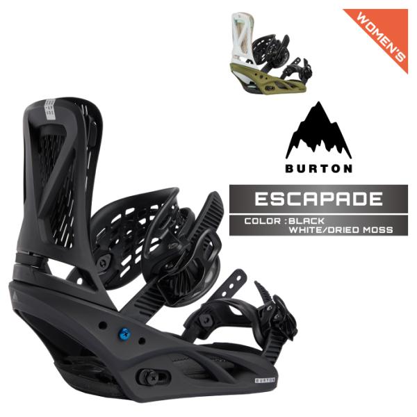 2026-27 BURTON ESCAPADE Re:Flex Black / White Dried Moss バートン エスカペード スノーボード ビンディング バインディング レディース 26-27 日本正規品