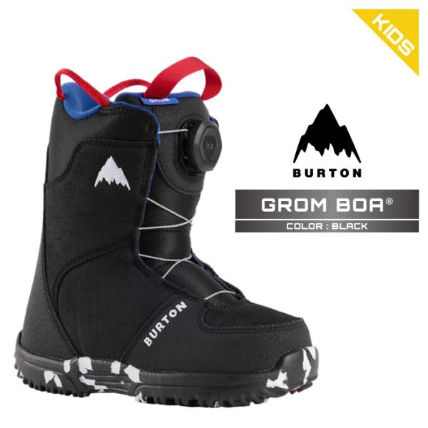 2026-27 BURTON GROM BOA Black バートン グロム ボア スノーボード ブーツ キッズ ユース こども 26-27 日本正規品