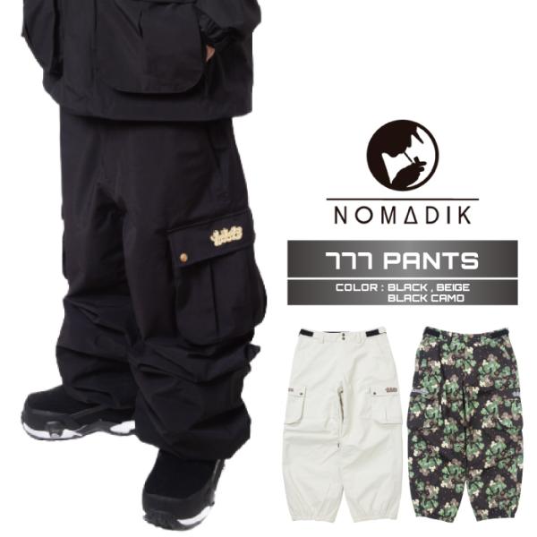 2026-27 NOMADIK 777 PANTS Beige / Black / Bk Camo ノマディック スリーセブン パンツ スノーボード ウェア メンズ レディース 26-27 日本正規品