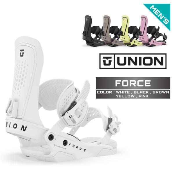 2026-27 UNION FORCE Black / White / Brown / Yellow / Pink ユニオン フォース スノーボード ビンディング バインディング メンズ 26-27 日本正規品