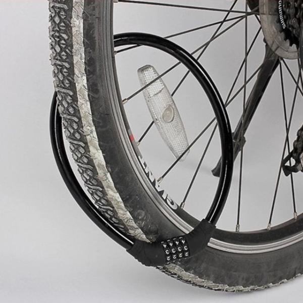 自転車 ワイヤーロック ダイヤル式 4桁 ダイヤル 番号自由設定 
