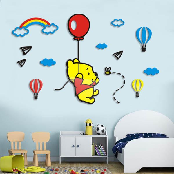 3d 立体 アクリルステッカー プーさん 風船 空の旅 ディズニー かわいい ウォールデコレーション 壁装飾 壁飾り Diy ツヤツヤ アクリル 3dws Wn01 Peachyshop 通販 Yahoo ショッピング