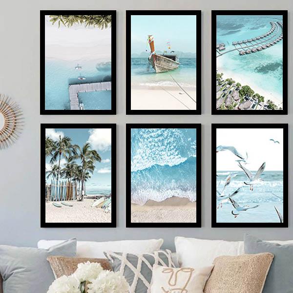 訳あってお買い得！30～80％OFF 33×43cm 単品 アートパネル ボード 海 枠付きフレーム絵画 絵画