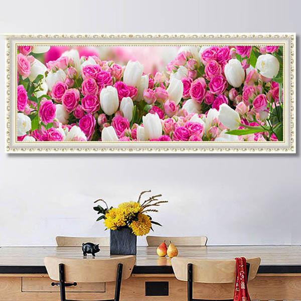 大型サイズ 上級者向け フル ダイヤモンドアート キット チューリップ