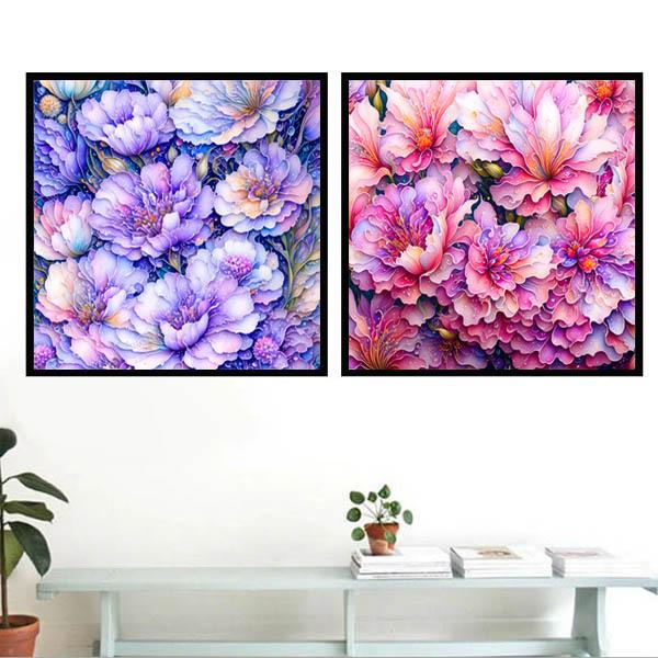 中級 フル ダイヤモンドアート キット ビーズ刺繍 幻想的 ピオニー