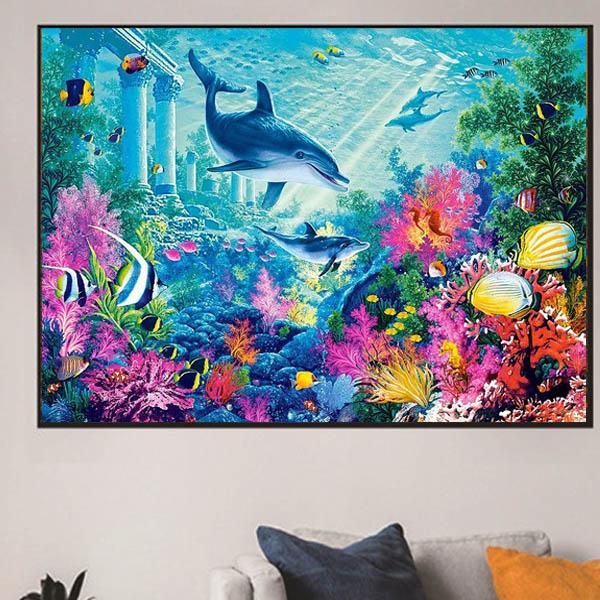 【パラダイス】 イルカ くじら ヒーリングアート 愛  虹 インテリア パラダイス】 イルカ くじら ヒーリングアート 愛 虹 インテリア