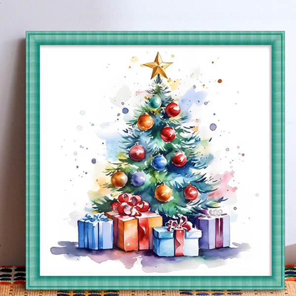 初級 フル ダイヤモンドアート キット ビーズ刺繍 クリスマスツリー