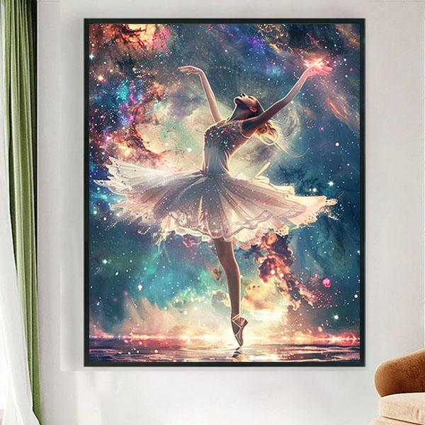 超レア！5Dダイヤモンドビーズキット バレーリーナ　68ｘ130cm　2点限り 準上級 フル ダイヤモンドアート キット ビーズ刺繍 宇宙 幻想的