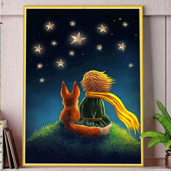 中級 フル ダイヤモンドアート キット ビーズ刺繍 星の王子様 童話