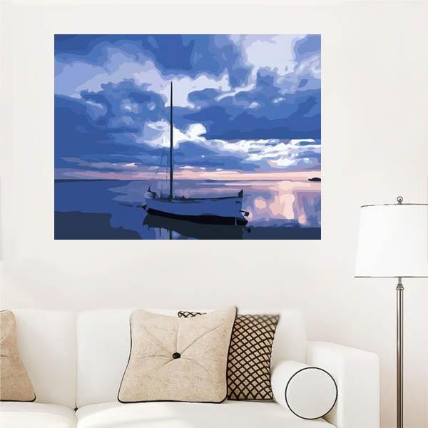 数字塗り絵 油絵風 青い夜明け 船場 大人の塗り絵 フレーム絵画 インテリア 風景 Diy 趣味 ぬり絵 ホビー ナンバーピクチャー Np Ym37 Peachyshop 通販 Yahoo ショッピング