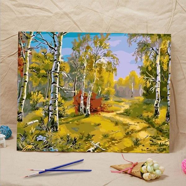 数字塗り絵 油絵風 白樺の木 森 自然 大人の塗り絵 フレーム絵画 インテリア 風景 Diy 趣味 ぬり絵 ホビー ナンバーピクチャー Np Ym40 Peachyshop 通販 Yahoo ショッピング