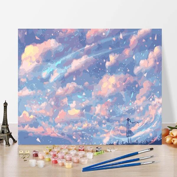 数字塗り絵 油絵風 幻想的 雲海 アニメタッチ フレーム絵画 インテリア 風景 Diy 趣味 ぬり絵 ホビー ナンバーピクチャー Dejapan เสนอราคาและซ อญ ป นท ม ค านายหน า 0